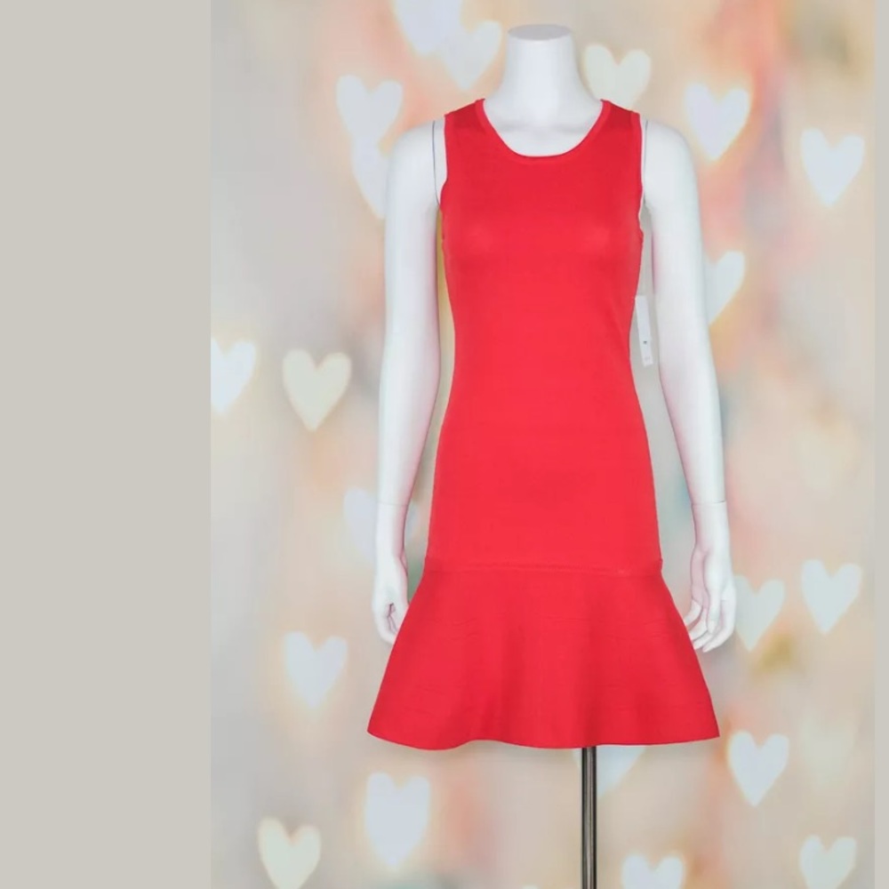 Cherry Red Flute Dress